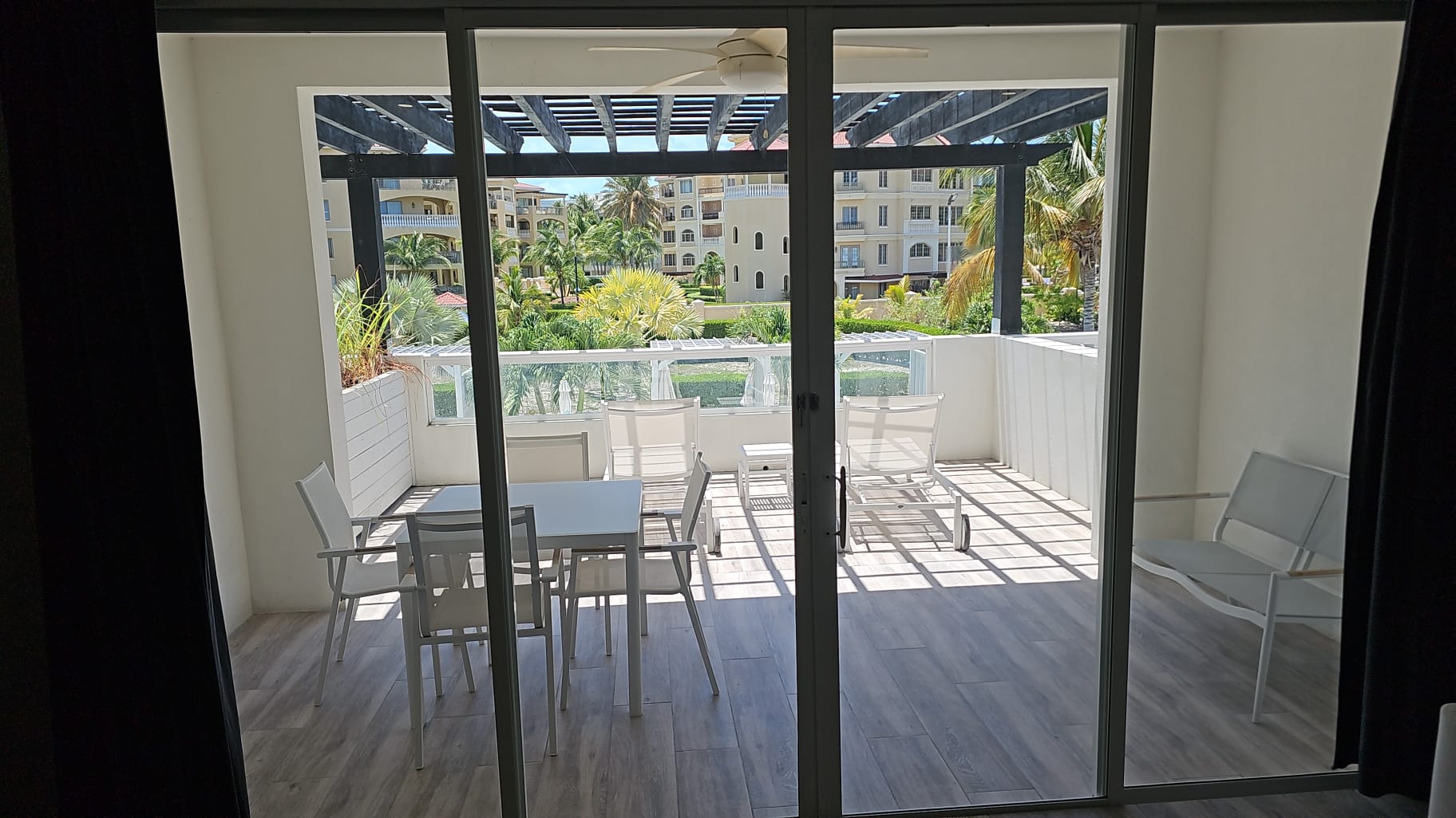 Pool view indoor balcony
