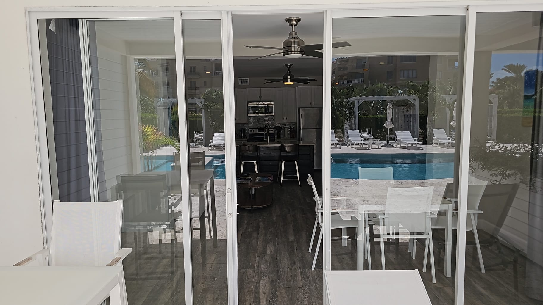 Pool view outdoor interior